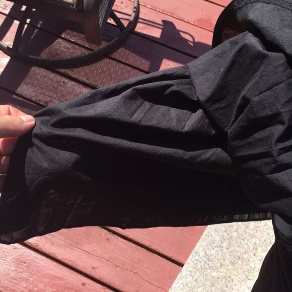 Rebecca Taylor La Vie Dress cap sleeve scoop back midi black pockets Stretch M - Picture 8 of 11